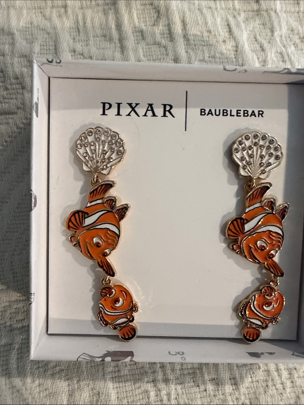 BaubleBar Pixar Orange Nemo Drop Earrings